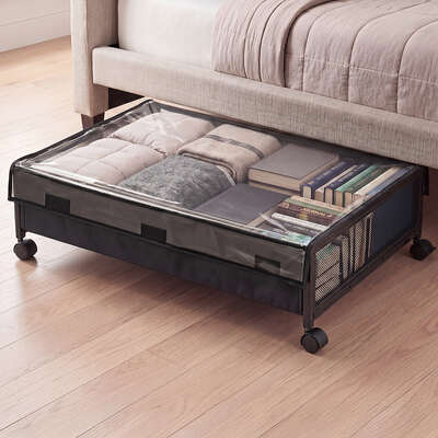 Under Bed Storage Boxes 48L Wheels 2 Pack | EXTG