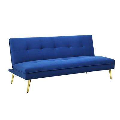 Contemporary Sofa Bed Convertible Velvet 3 Seater - Comfortable Design