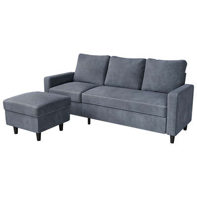 Versatile L-shaped Sectional Sofa Lounge Chaise Set - Multipurpose Use