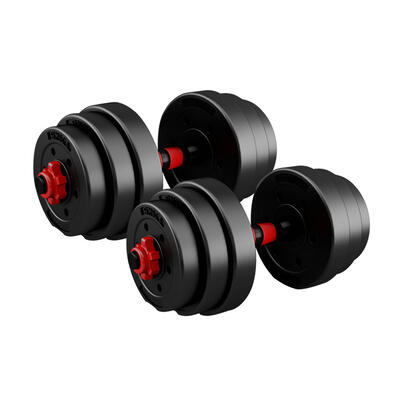20KG Adjustable Rubber Fitness Dumbbells 