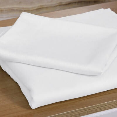 4 Pcs Natural Bamboo Cotton Bed Sheet Set in Size Double White