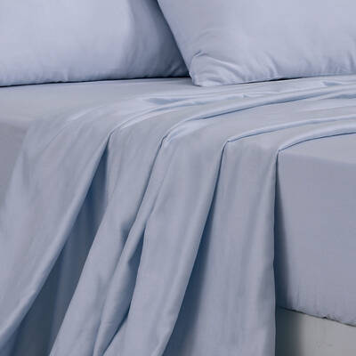 4 Pcs Natural Bamboo Cotton Bed Sheet Set in Size King Grey
