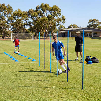 Centra Soccer Agility Training Poles Set Includes 6 Agility Poles Agility Ladder