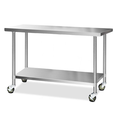 Premium 1524x610mm Stainless Steel Kitchen Bench with Wheels