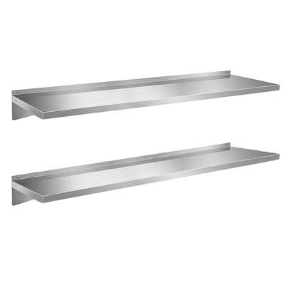 Stainless Steel Kitchen Wall Shelf 1200mm 2 Pack | EXTG