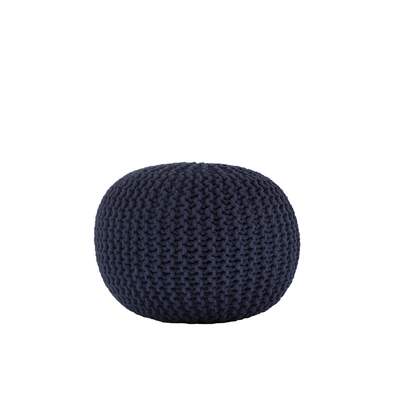 Knitted Pouf NAVY BLUE