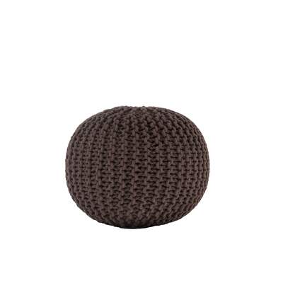 Knitted Pouf BROWN