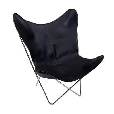 Leather Butterfly Chair CHARCOAL
