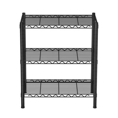 3-Tier Shelving Unit Adjustable Garage Storage Shelves Kitchen Rack Steel