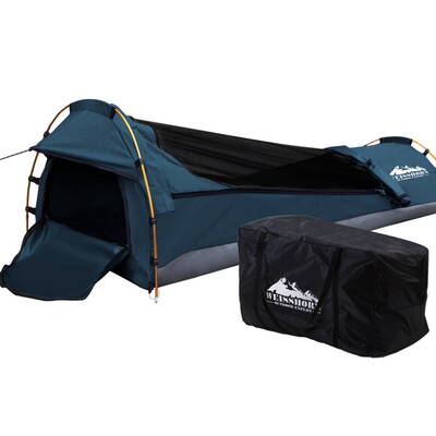 Single Camping Swags Navy Water Resistant Ripstop Canvas