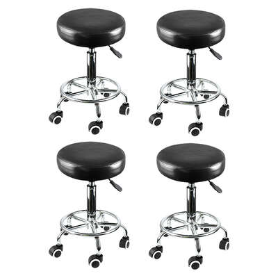 Versatile 4x Swivel Salon Barstool Hairdressing - Easy Assembly