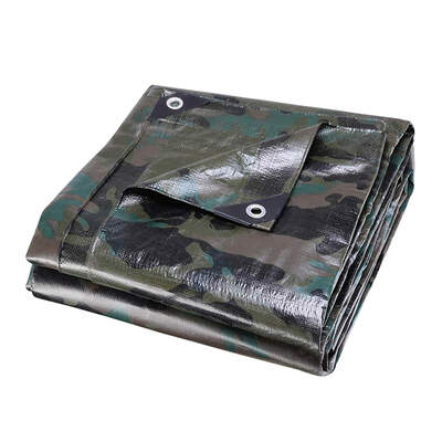Instahut 9x12m Tarp Camping Tarps Poly Tarpaulin Heavy Duty Cover 137gsm Camo