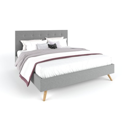 Fabric frame stone grey king