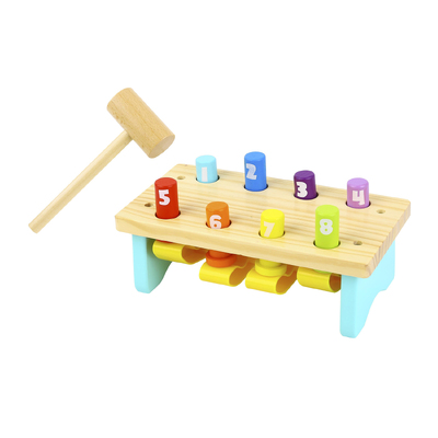 Wooden Knock Bench With 8 Pins