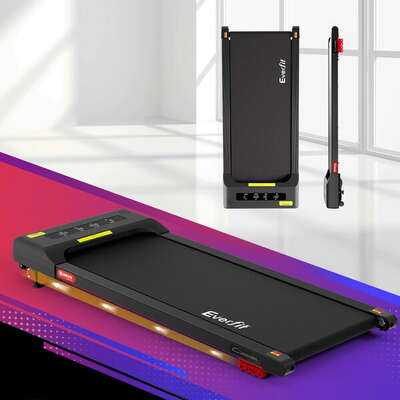 Treadmill Electric Walking Pad Incline Under Desk Home Gym 380mm Black