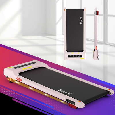 Treadmill Electric Walking Pad Incline Under Desk Home Gym 380mm Pink