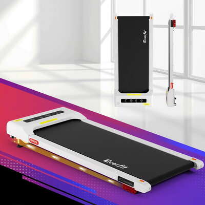 Treadmill Electric Walking Pad Incline Under Desk Home Gym 380mm White