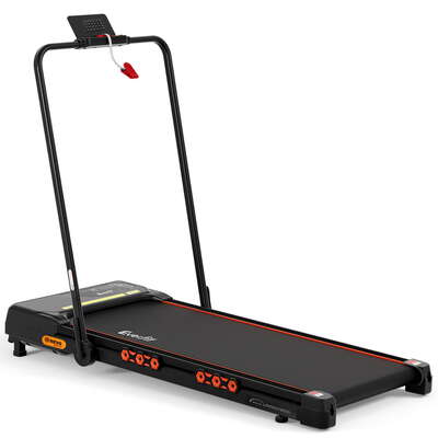  Treadmill Electric Walking Pad Auto Incline Foldable for Home Gym Black