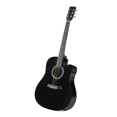 Solid Eco-Rosewood 38 Inch Wooden Folk Acoustic Guitar-Black