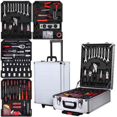 786Pcs Tool Kit Trolley Case Mechanics Box Toolbox Portable Diy Set