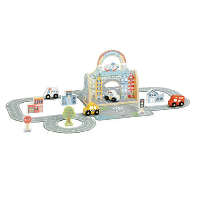 Portable City Play Set Foldout 21x9.5x22cm