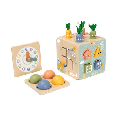 Activity Cube Wooden Toy 15.5x14.5x14cm