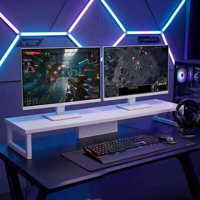 Dual Monitor Stand Riser 90cm Desk Organiser | EXTG