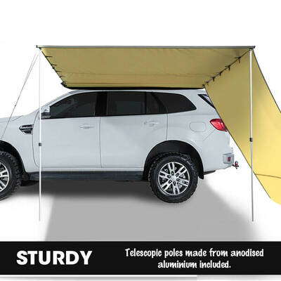 2.5x3M Car Side Awning Extension Roof Rack Covers Tents Shades Camping