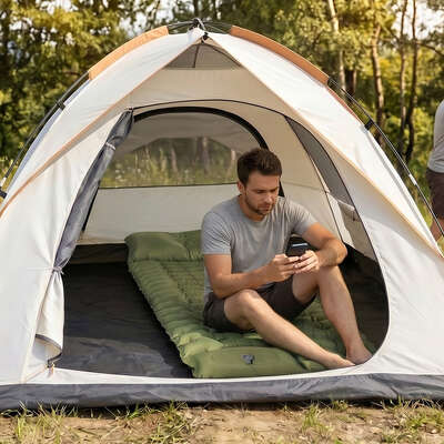 Mountview Camping Sleeping Pad Ultralight Inflatable Mattress Bed Pillow Hiking