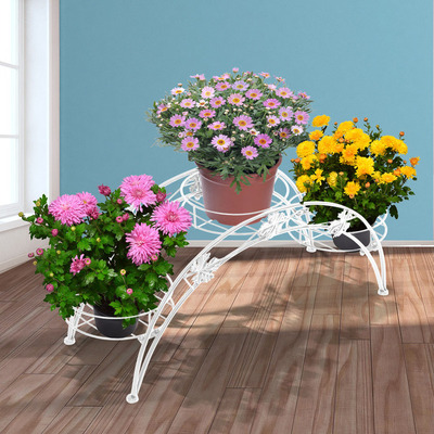 Metal Flower Pots Garden Shelf Rack Plant Stand Outdoor Indoor