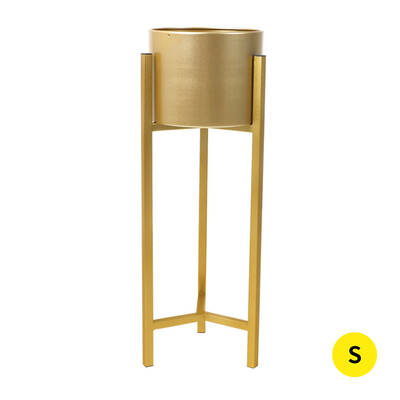 Corner Shelving Indoor Outdoor Plant Stand Small Gold