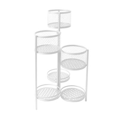 6 Tier Metal Plant Stand - White