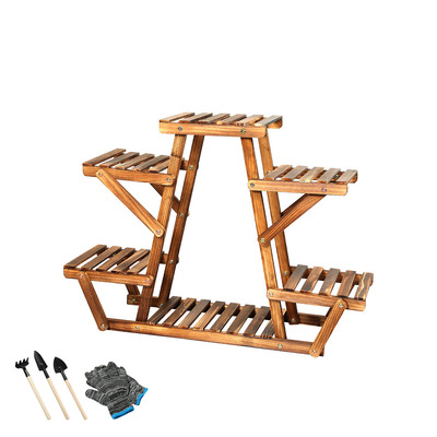Elegant 4-Tier Plant Stand Wood