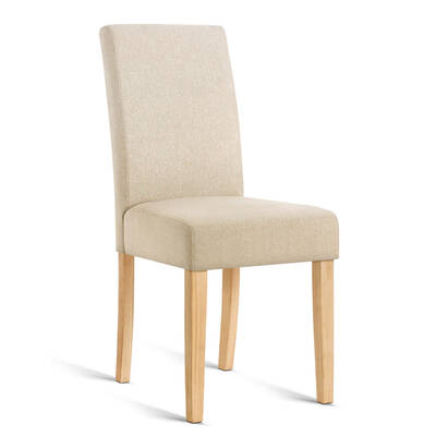 Set of 2 Fabric Dining Chair - Beige