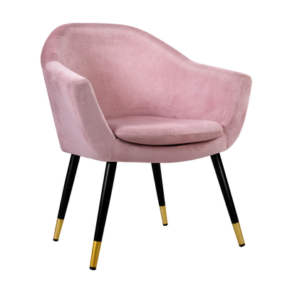 Armchair Lounge Chair Accent Armchairs Retro Single Sofa Velvet Pink Seat