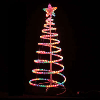 Led 145cm Rope Light Christmas Tree & Star Motif Xmas New