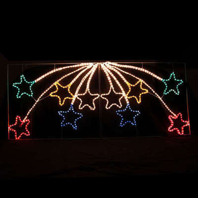 Led Animated 10 Stars Motif Rope Light for Christmas 2.2m