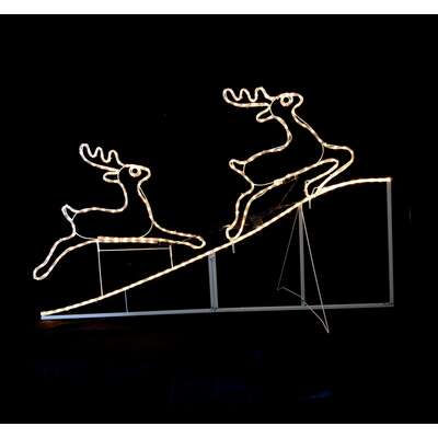 Animated Running up Reindeer Rope Light for Christmas Decoration