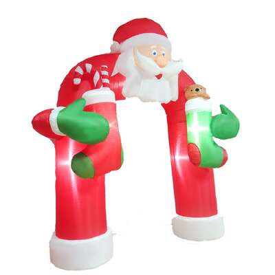 285cm inflatable santa clause christmas archway with led light