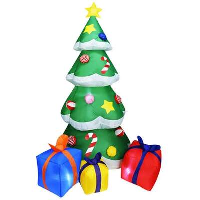 210cm inflatable christmas tree with led light