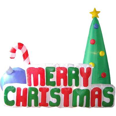 180cm inflatable merry christmas tree with light