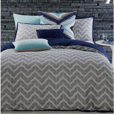 Asha Ink Double Quilt Cover Set by Designers Choice