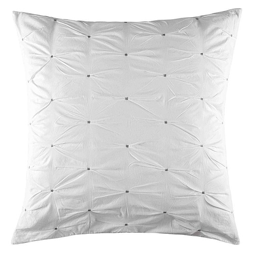 Stitch White/Charcoal European Pillowcase Set by Kas