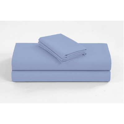 Linen 1200Tc Organic Cotton Sky Blue King Bed Sheet Set