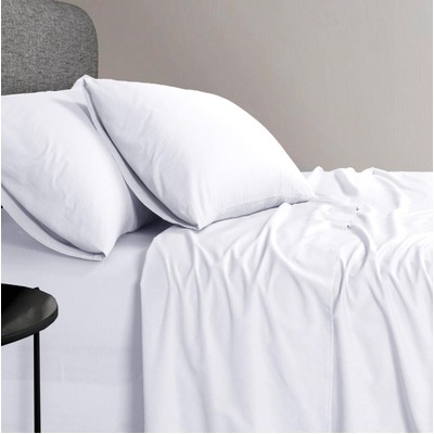 1200TC Organic Cotton Double Sheet Sets White 
