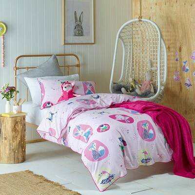 Jiggle & Giggle Kids Forest Friends Quilt Cover Single Set