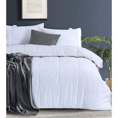 100% Egyptian Cotton Vintage Washed 500Tc White Queen Quilt Cover Set