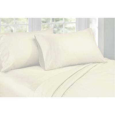  1000TC Cotton Sateen Ivory King Sheet Set by Phase 2