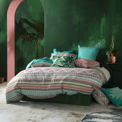 Selena Queen Quilt Cover + 2 Standard Pillowcases + 2 European Pillowcases + 1 Axe Cushion by Kas