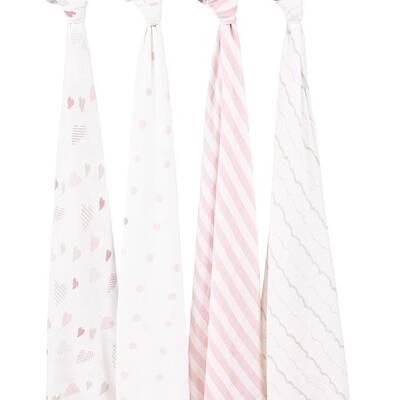 Heart Breaker 4 Pack Swaddle by Aden and Anais